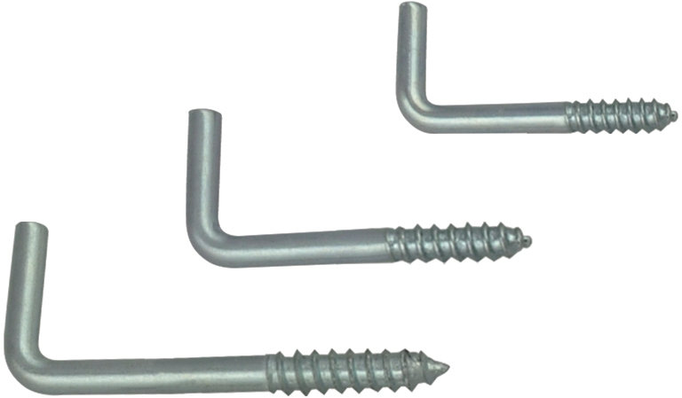 Screw (fasteners) Square Hook (“l” Hook) Fastener Hardware Premium Hardware for Door Cabinet Window Furniture and Interior Use